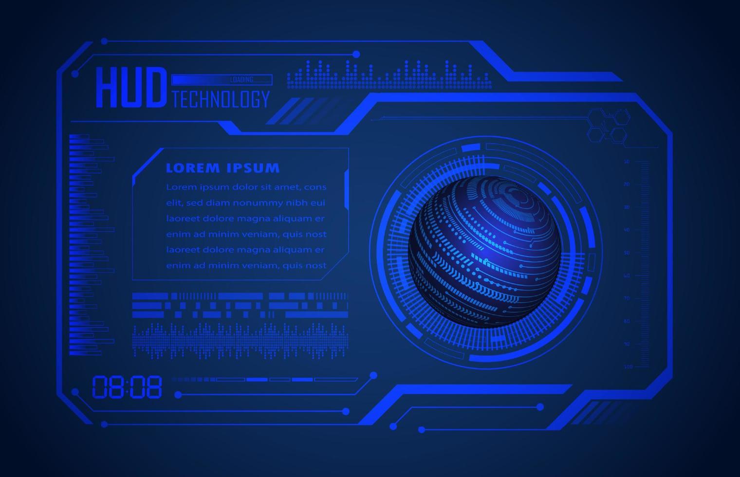 Modern Technology HUD Panel vector