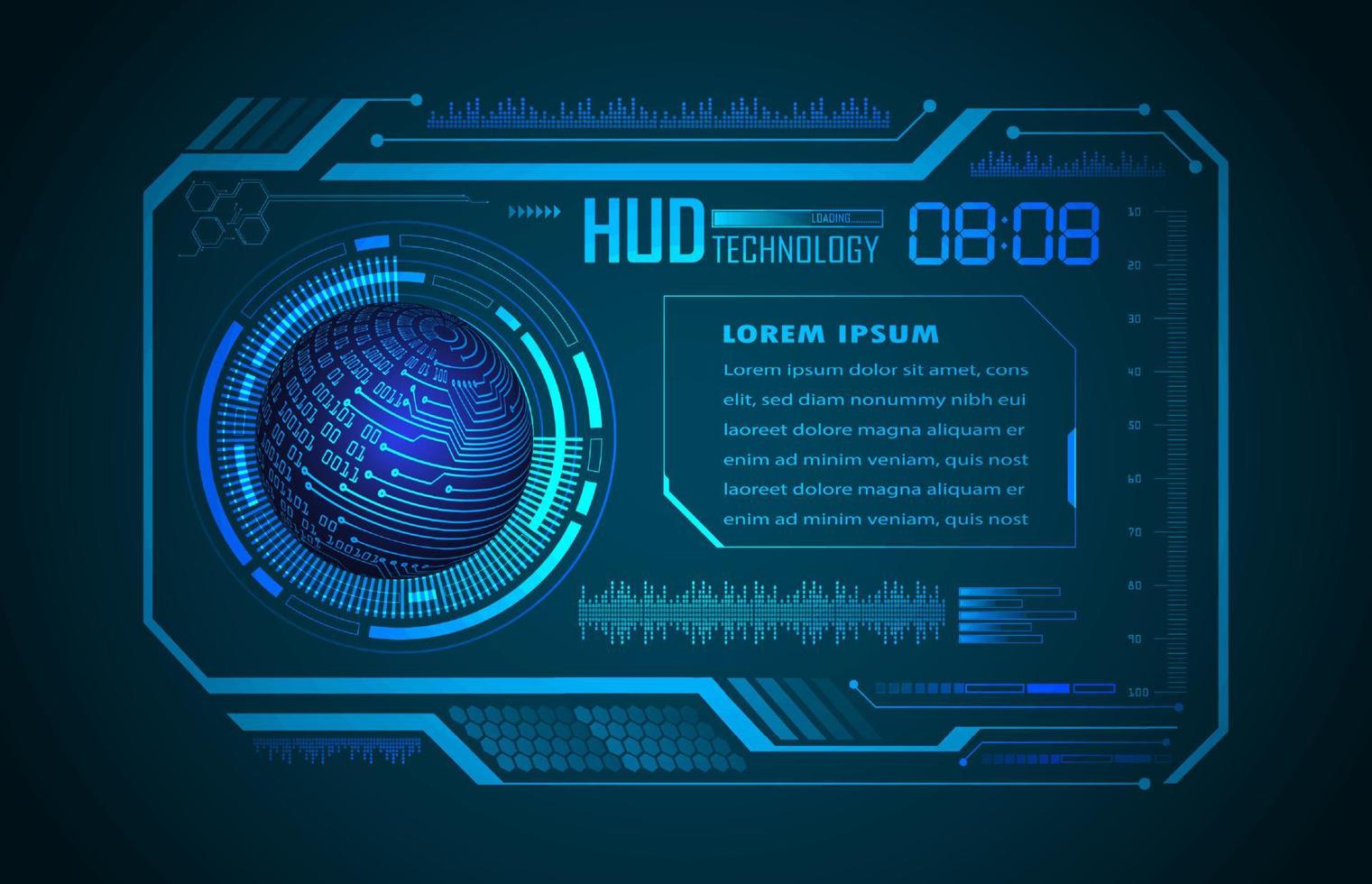 Modern Technology HUD Panel vector