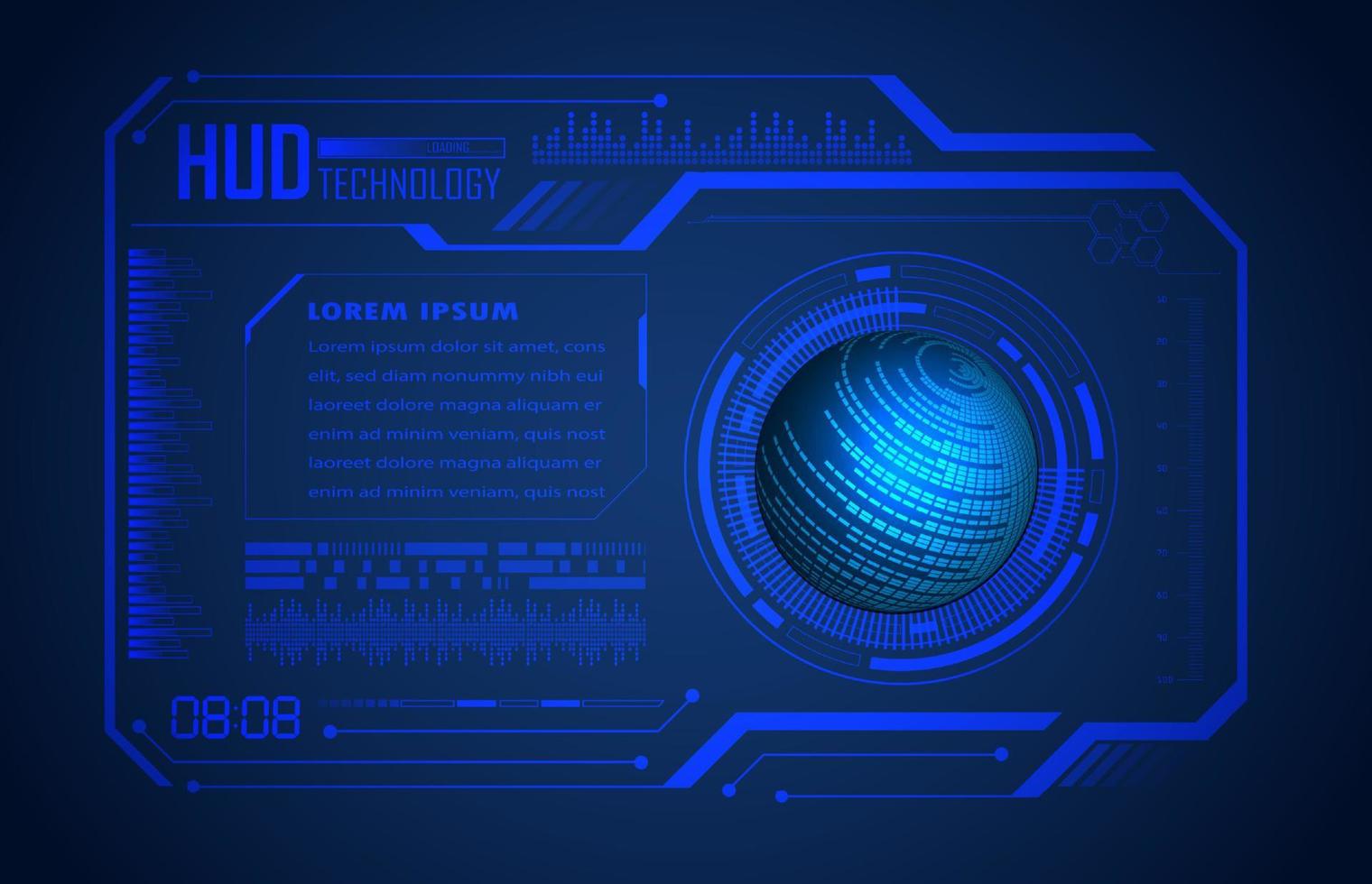 panel hud de tecnología moderna vector