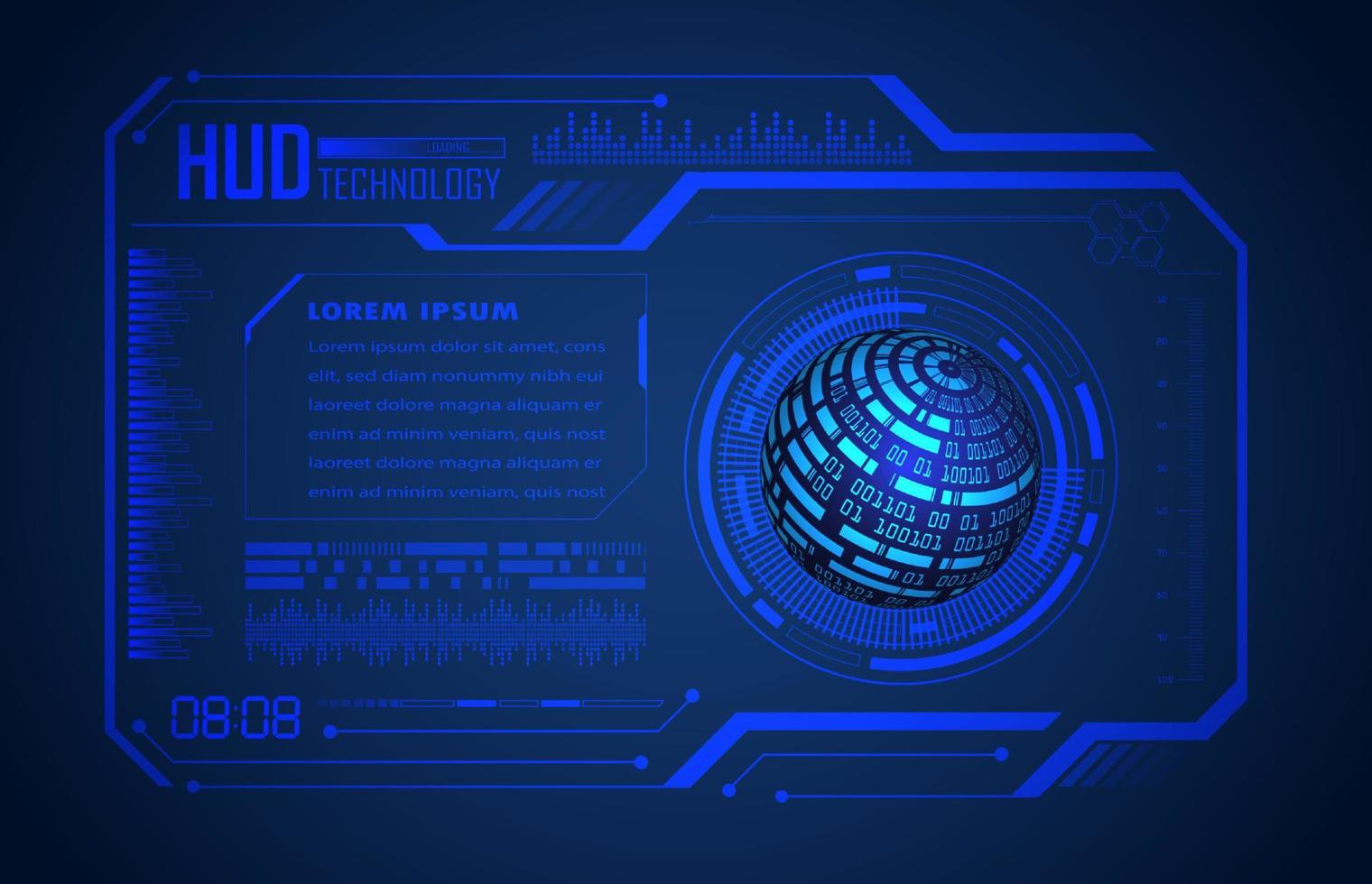 panel hud de tecnología moderna vector