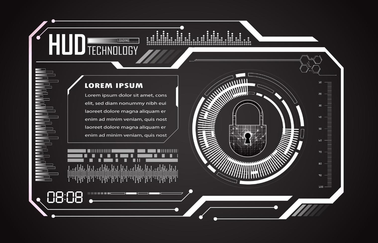 Modern Technology HUD Panel vector