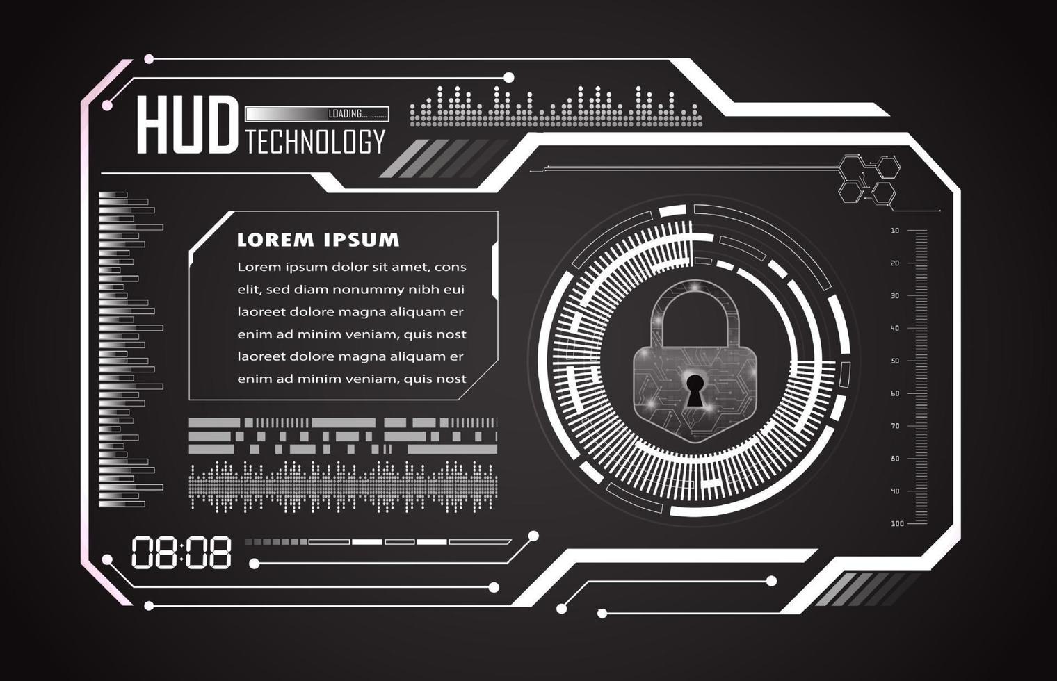 Modern Technology HUD Panel vector