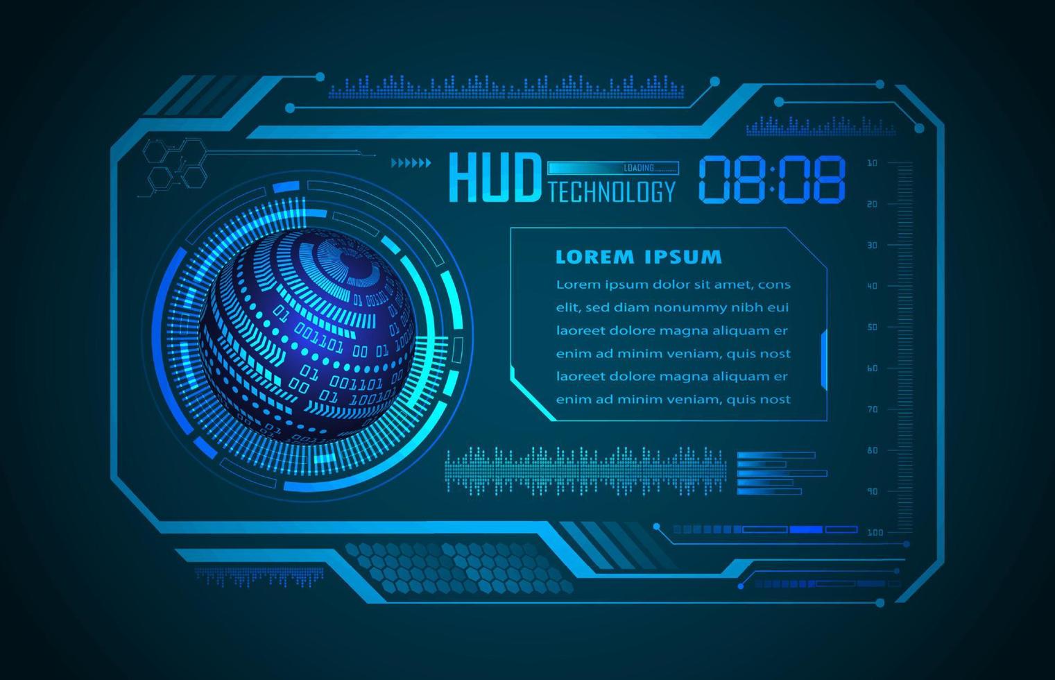 Modern Technology HUD Panel vector