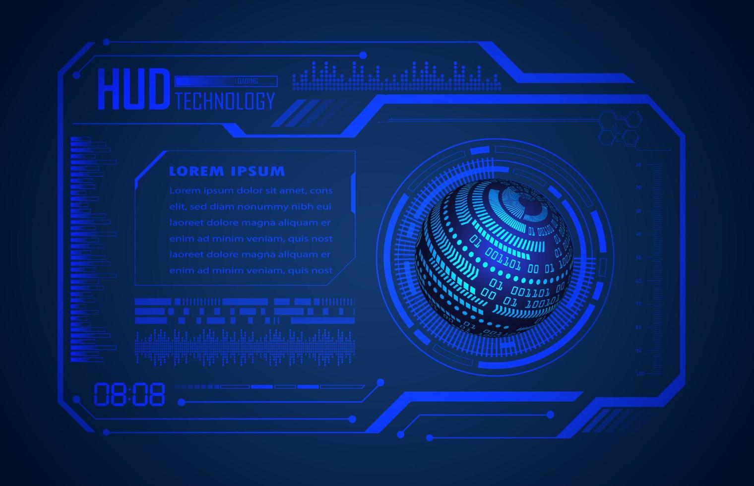 panel hud de tecnología moderna vector