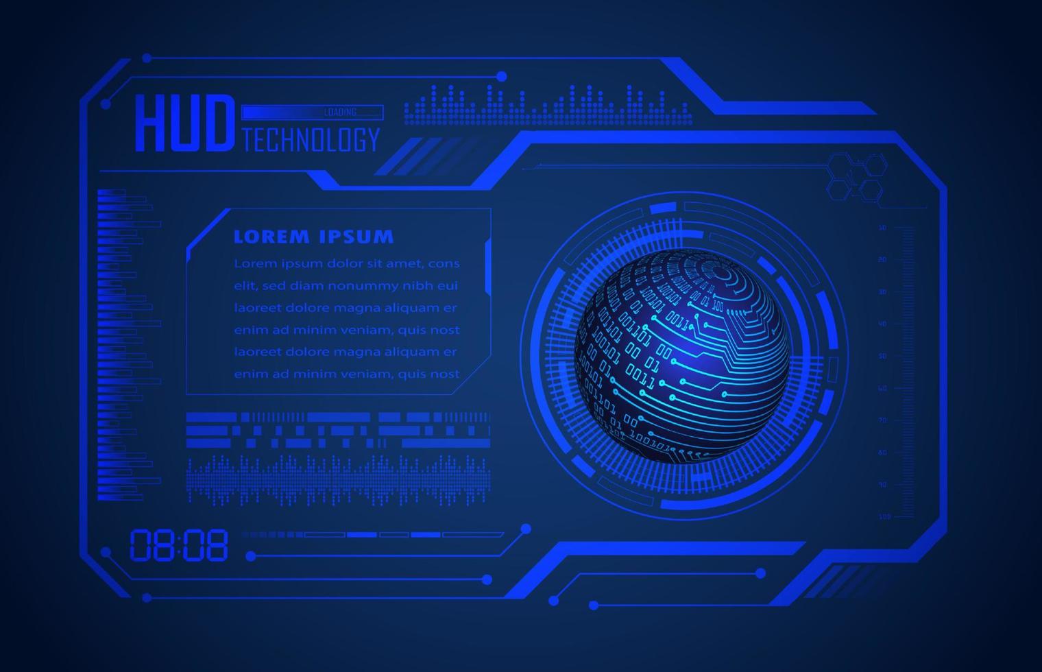 Modern Technology HUD Panel vector