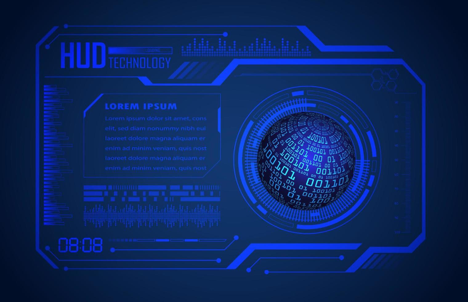 Modern Technology HUD Panel vector