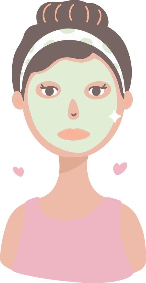 Soft Pastel Beauty Skincare Sheet Mask Illustration vector