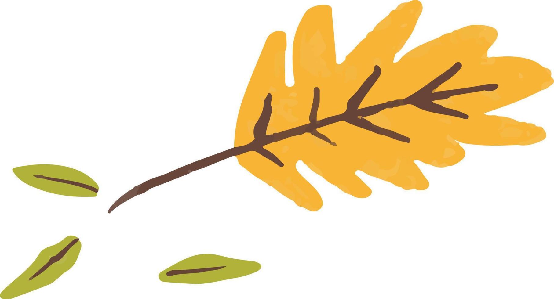 Cheerful Fallen Leave Hand Drawn Autumn Illustration vector