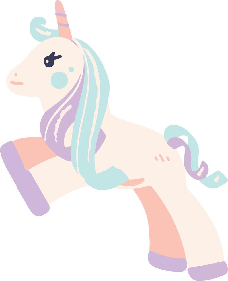 ilustración linda del unicornio de la fantasía vector