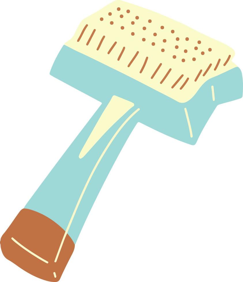 Pet Brush Brightly Cute Home Pet Care Illustration vector