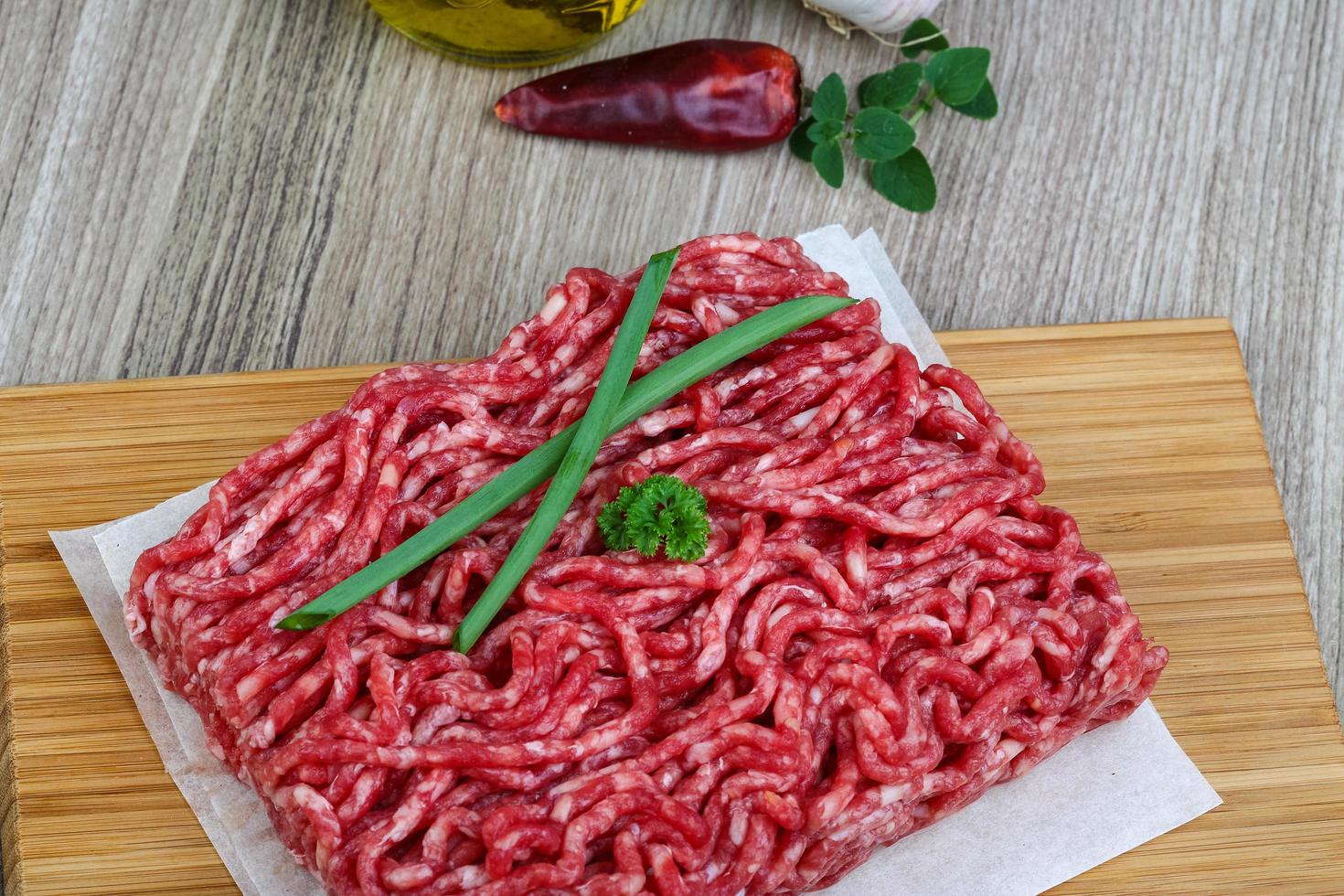 Minced beef dish view photo