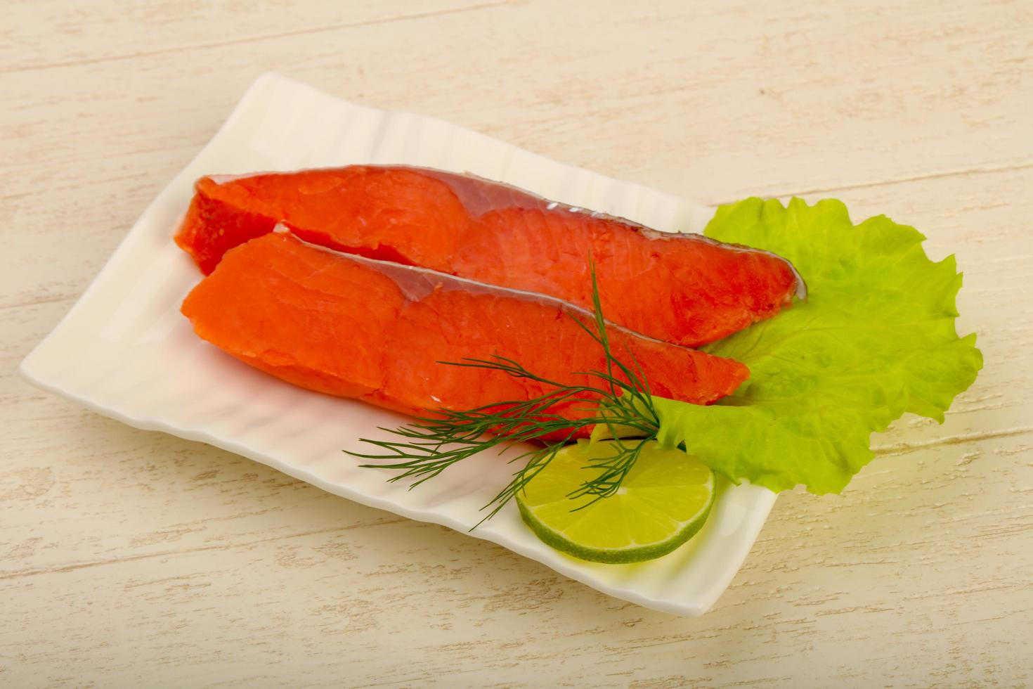 Salted salmon dish photo