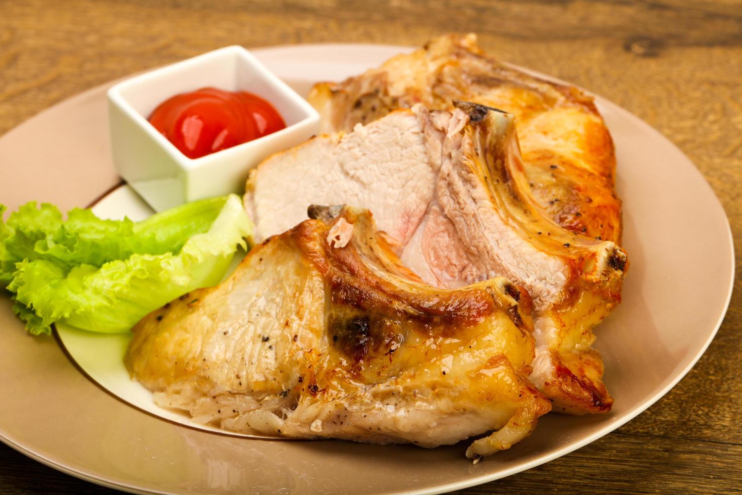Roasted pork dish photo