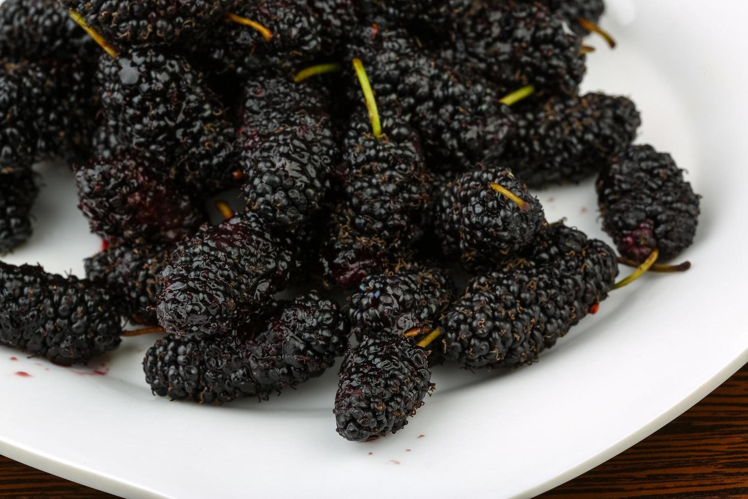 Mulberry on the plate photo