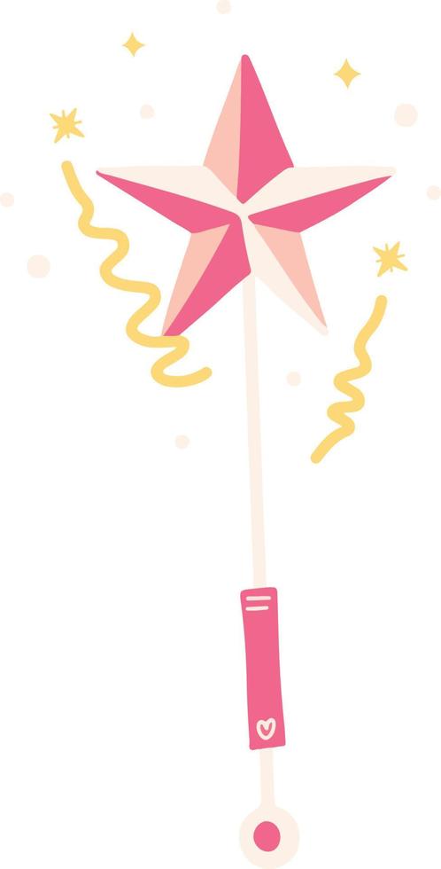 Fantasy Cute Fairy Wand Unicorn Illustration vector