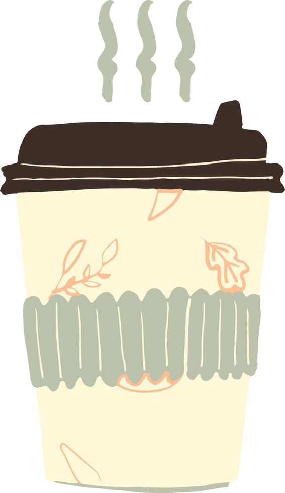 Reusable Coffee Cup Organic Zero Waste Living Illustration vector