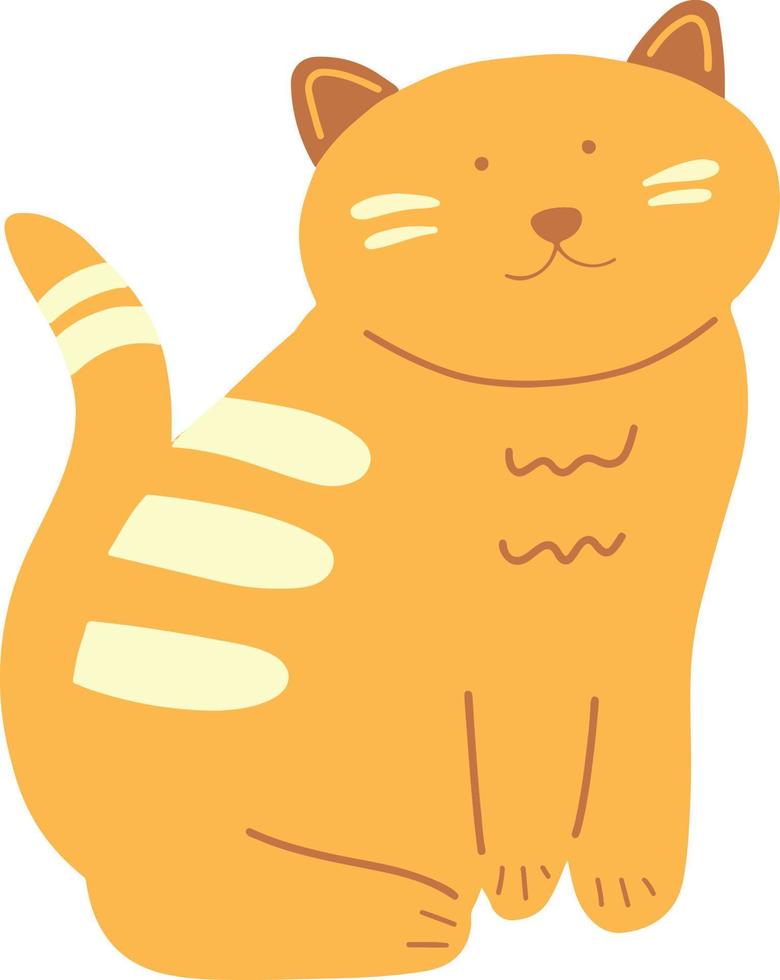 Cat Brightly Cute Home Pet Care Illustration vector