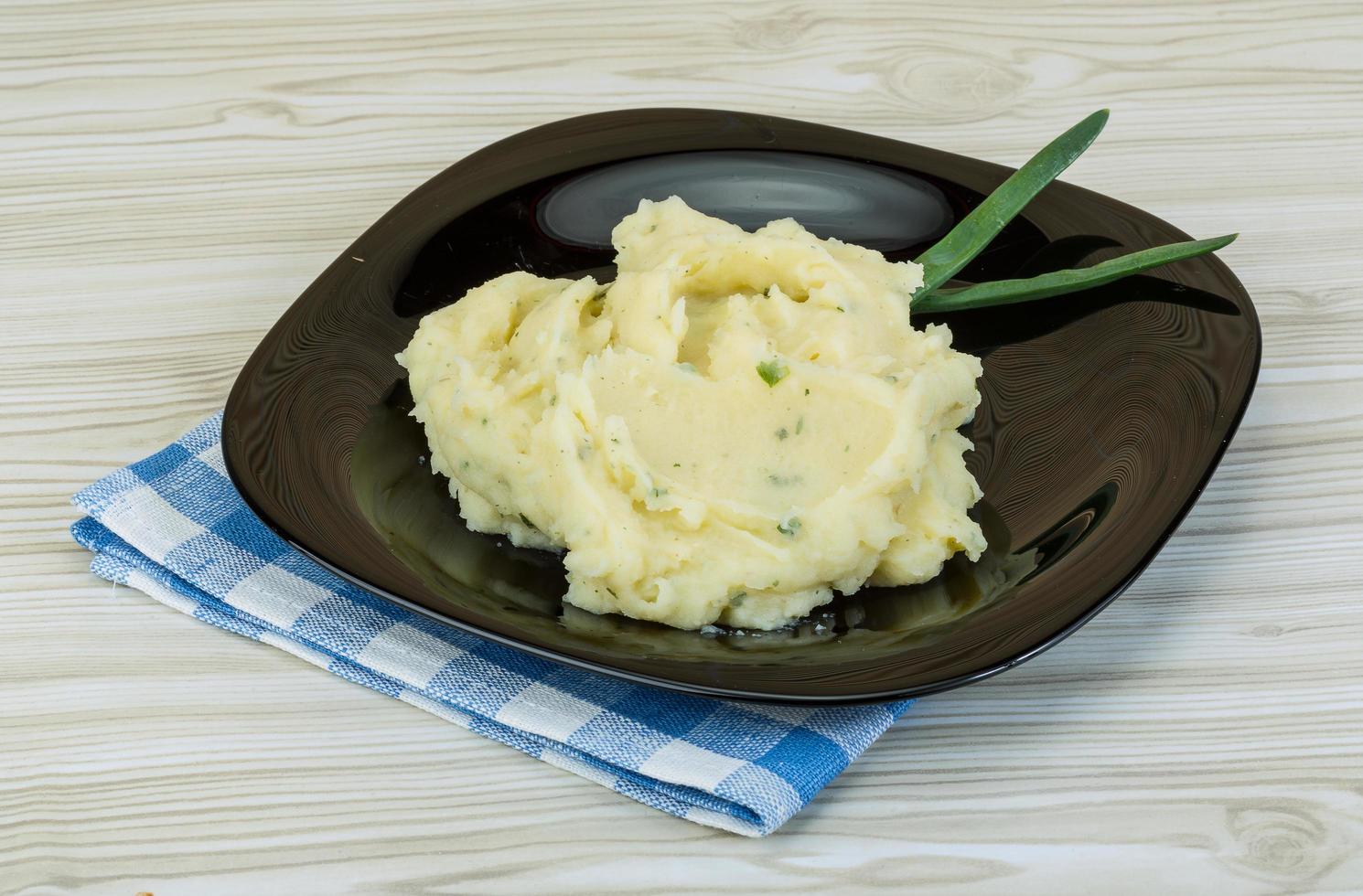 Mash potato on wood photo