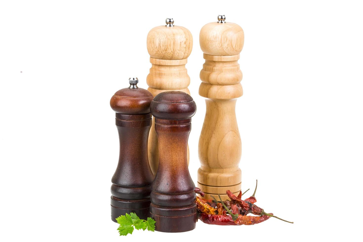 Pepper mill on white photo