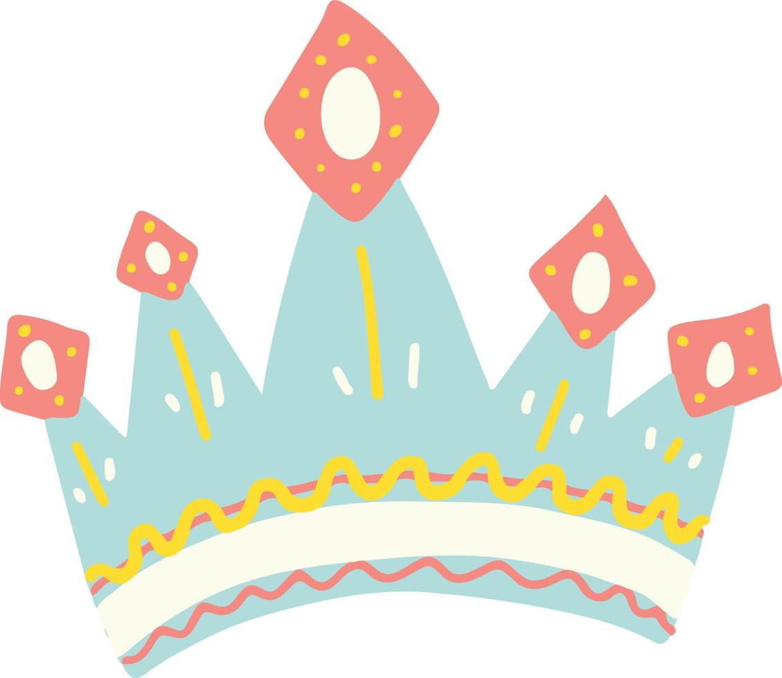 Hand Drawn Birthday Crown Illustration vector