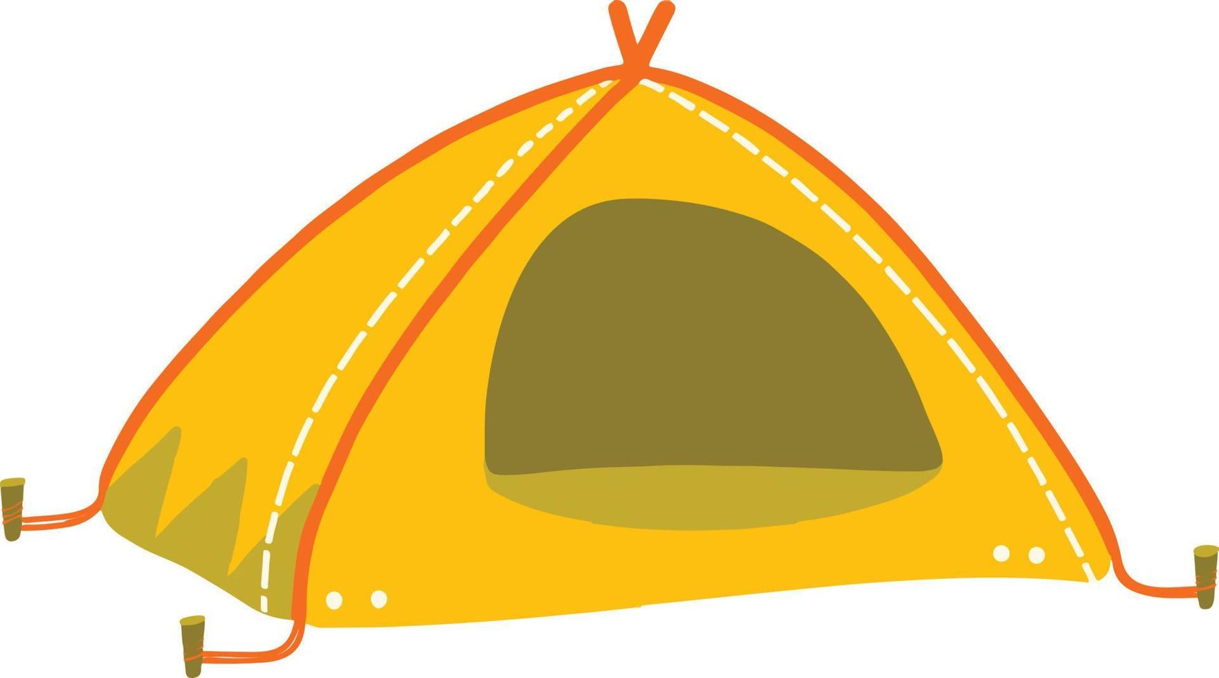 Fun Tent Hand Drawn Summer Camp Illustration vector