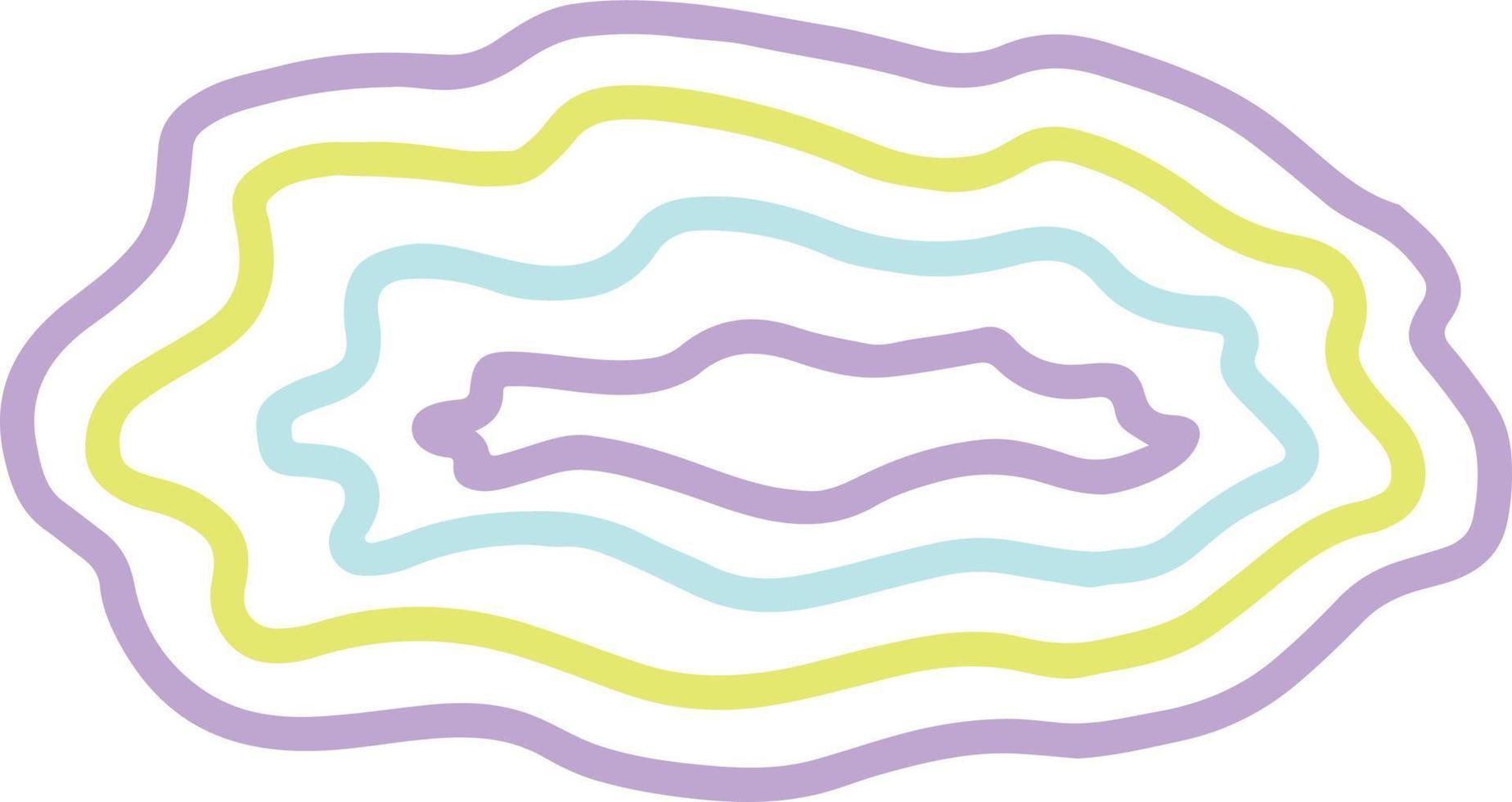 Cutey Line Abstract Organic Shape Illustration vector