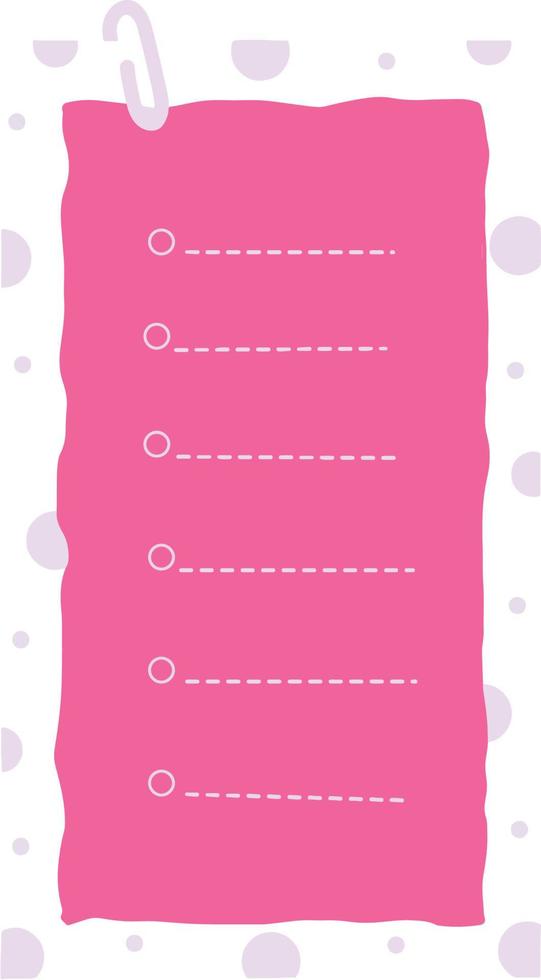 Playful Rectangle Portrait Dot Note Memo and Journal Planner Illustration vector