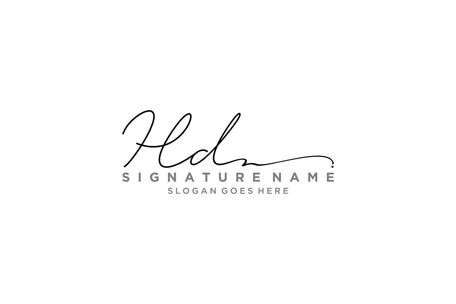 Initial HD Letter Signature Logo Template elegant design logo Sign Symbol template vector icon