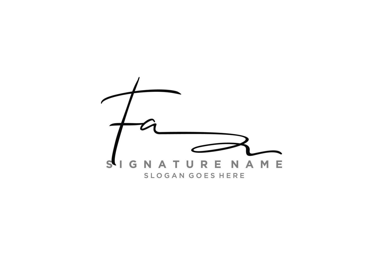 Initial FA Letter Signature Logo Template elegant design logo Sign Symbol template vector icon