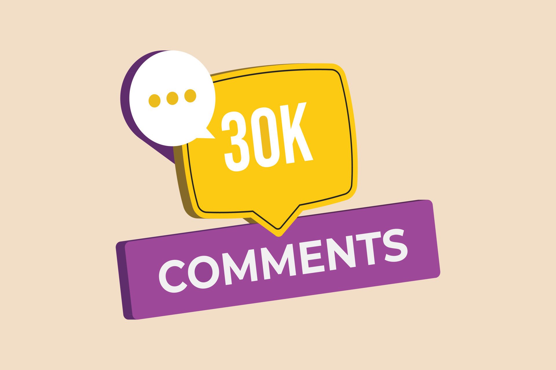 30K Comment banner template. Congratulation banner. Social media ...