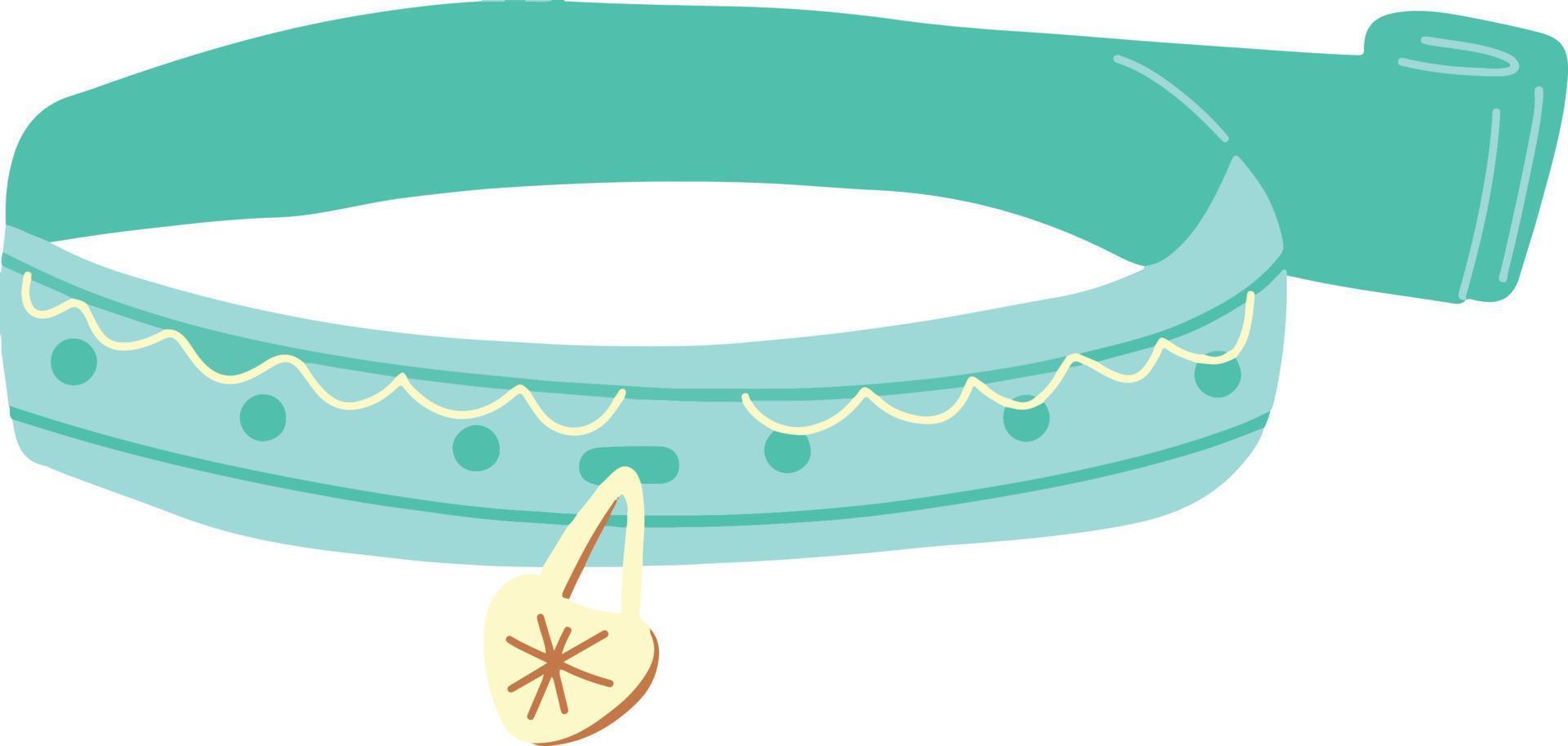 Pet Collar Brightly Cute Home Pet Care Illustration vector