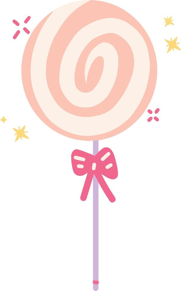 Fantasy Cute Candy Unicorn Illustration vector