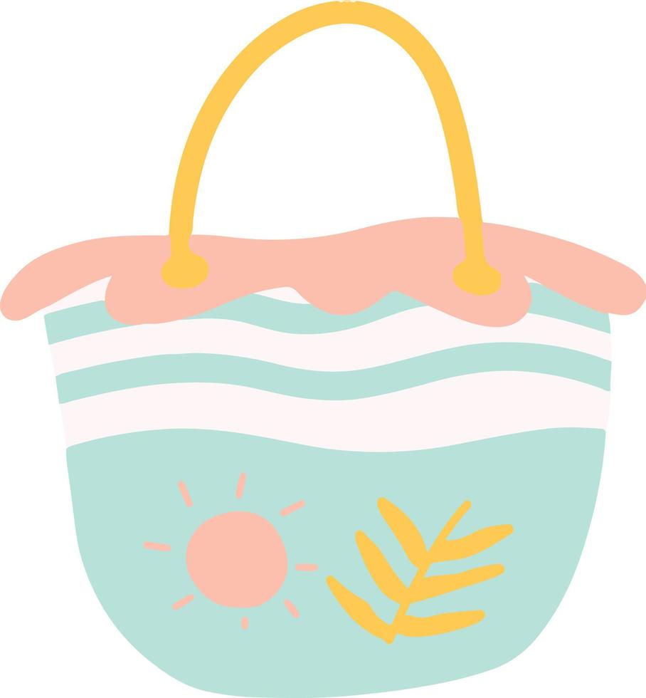 ilustración de vacaciones de verano de bolsa de playa alegre vector