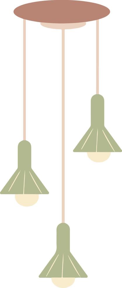 Aesthetic Hanging Lamp Room Decoration Illustration vector