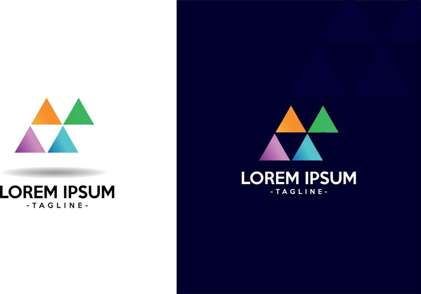 triangle logo full color vector