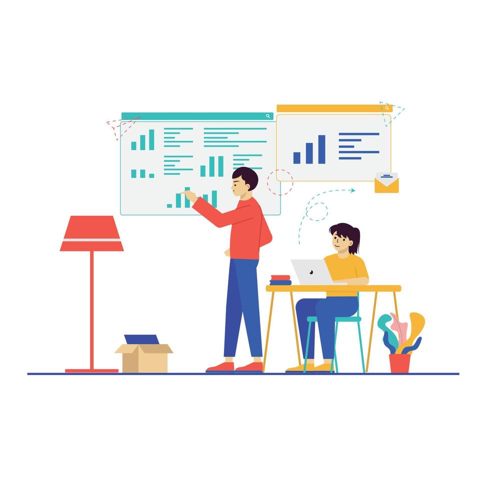 Business Team Work Illustration vector