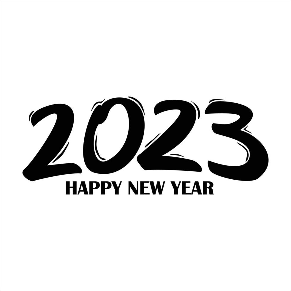 2023 happy new year text design for calendar, invitation, poster and party. traditional celebration party. vector