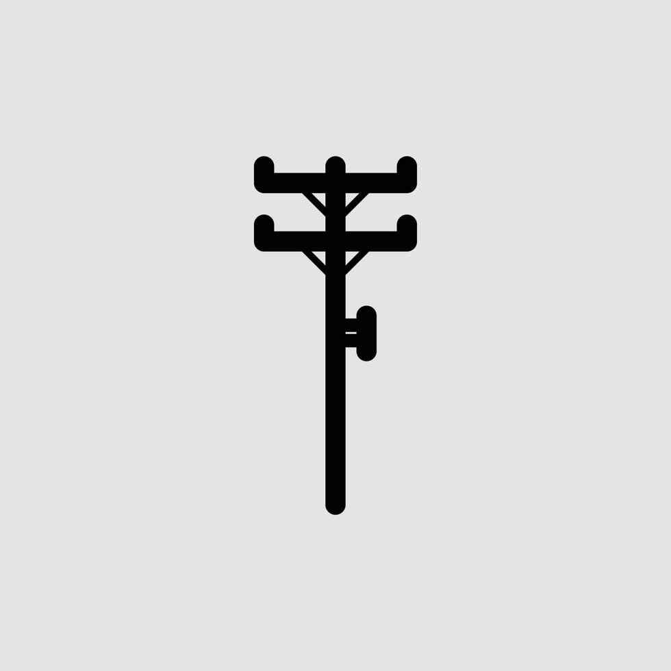 Power pole icon vector logo design template