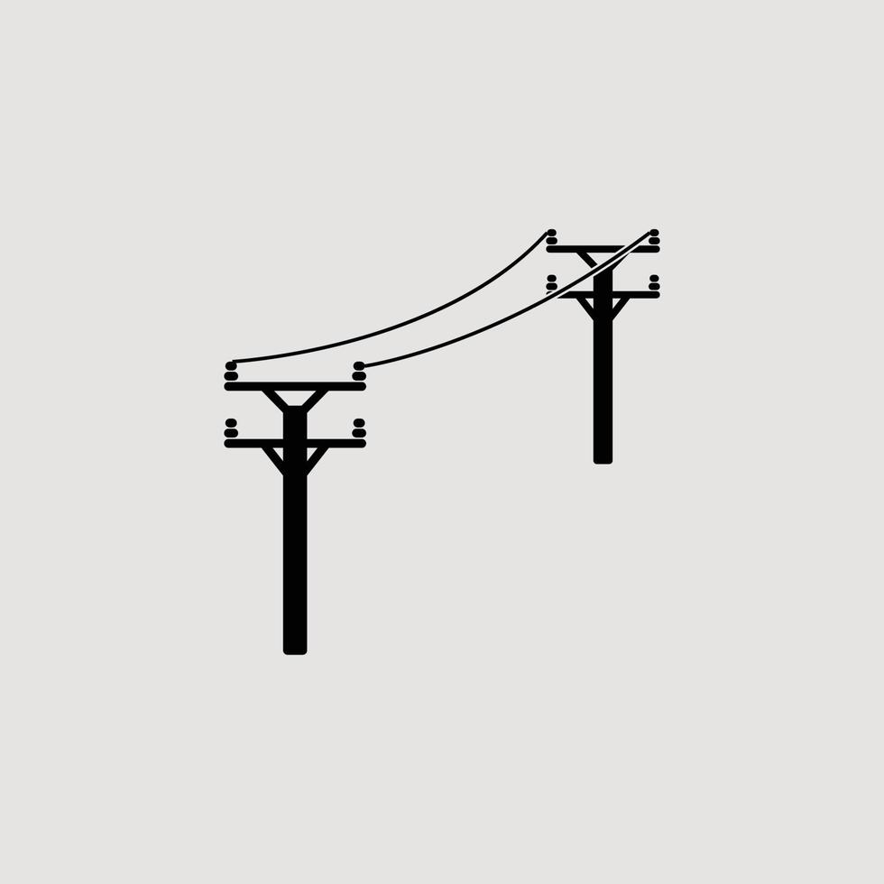 Power pole icon vector logo design template