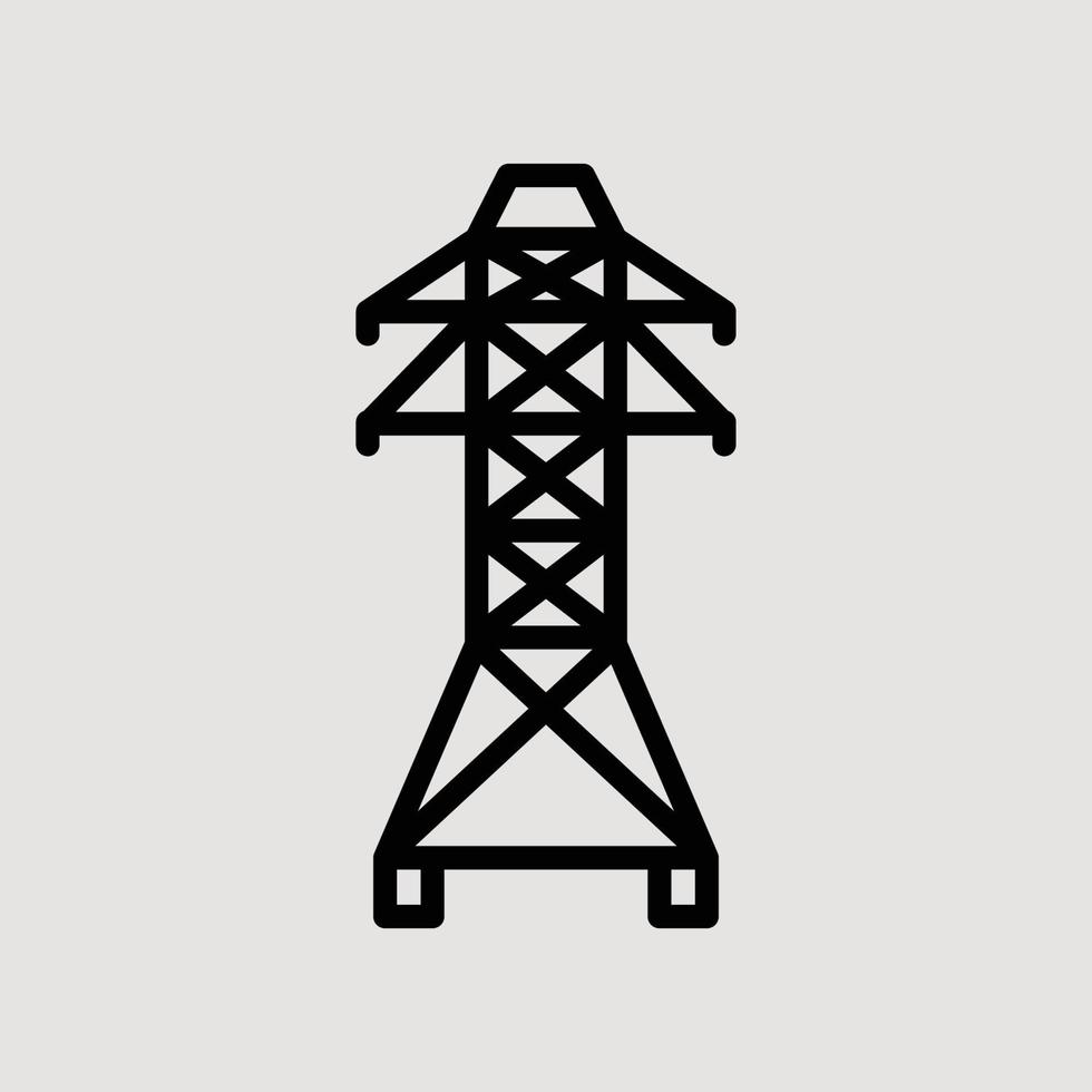 Power pole icon vector logo design template