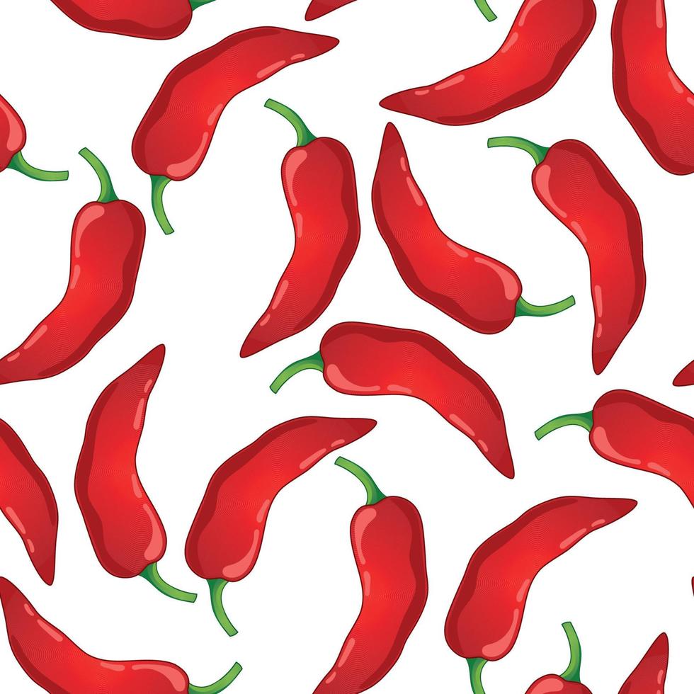 Pepper vector seamless pattern.