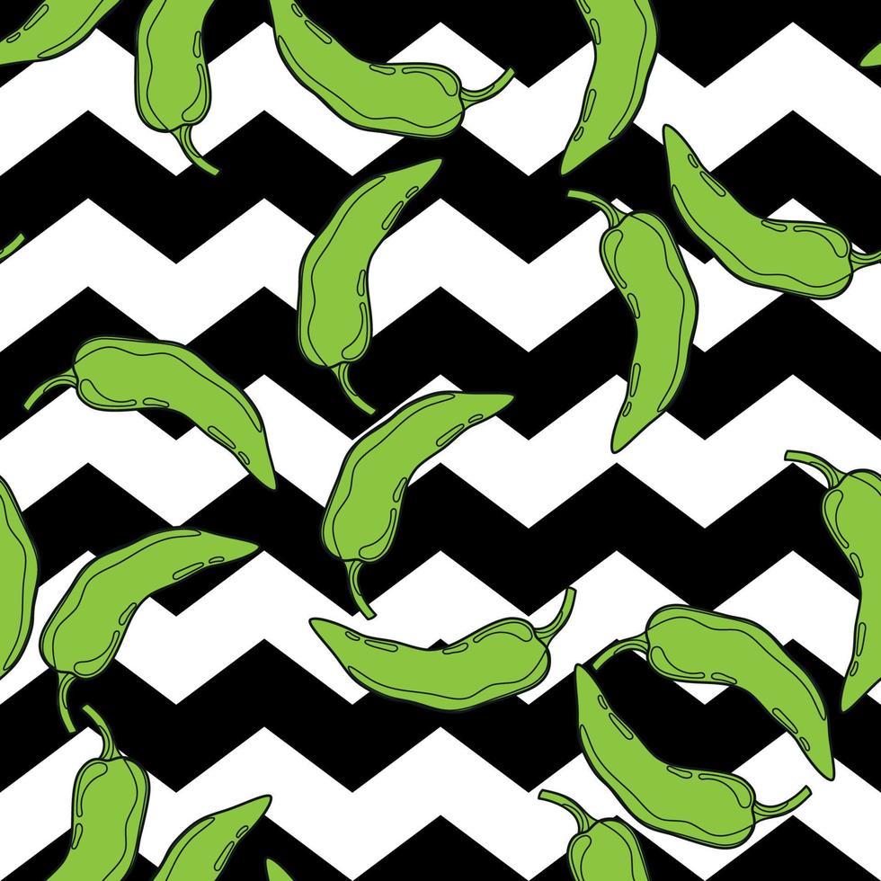 Pepper vector seamless pattern.