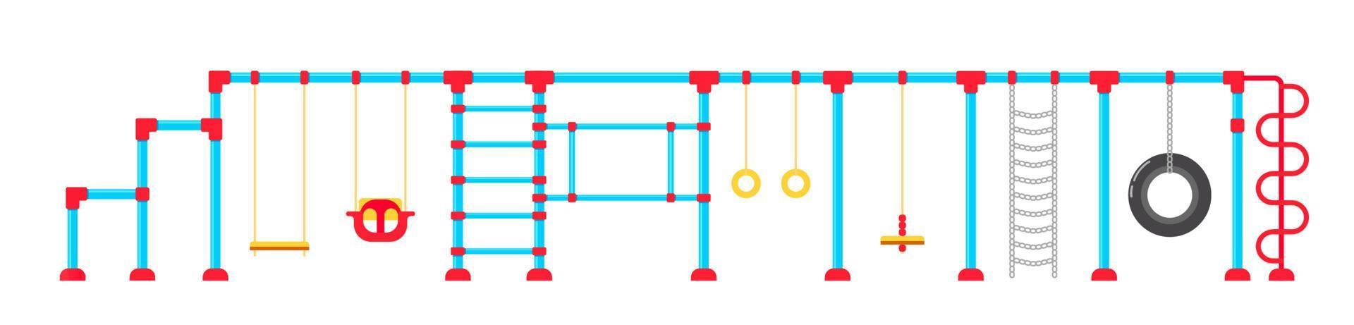 Kids playground equipment. vector