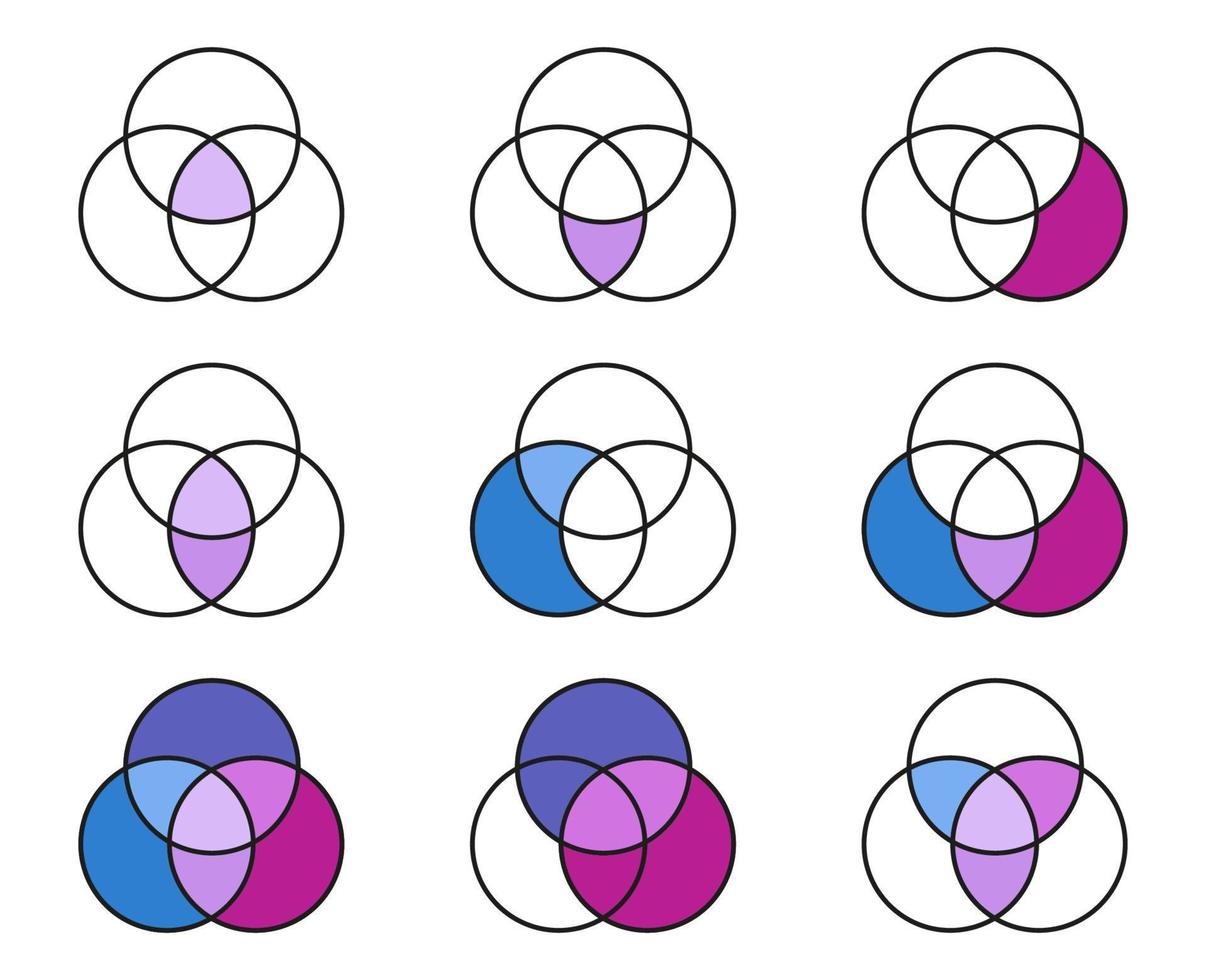 infografía de círculos de diagrama de venn vector