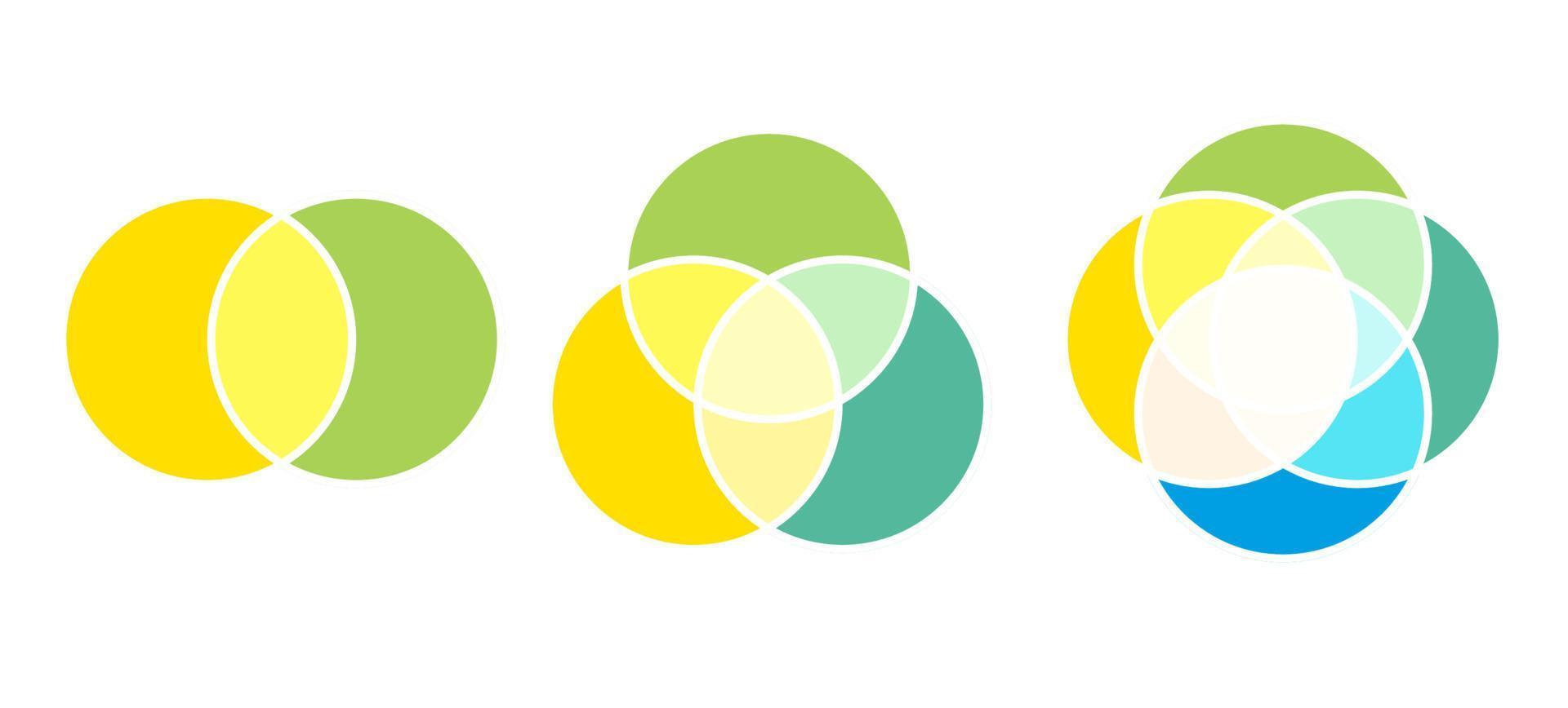 Venn diagram circles infographics vector