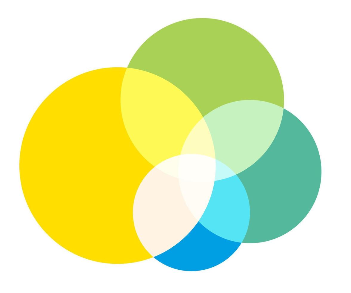 Venn diagram circles infographics vector