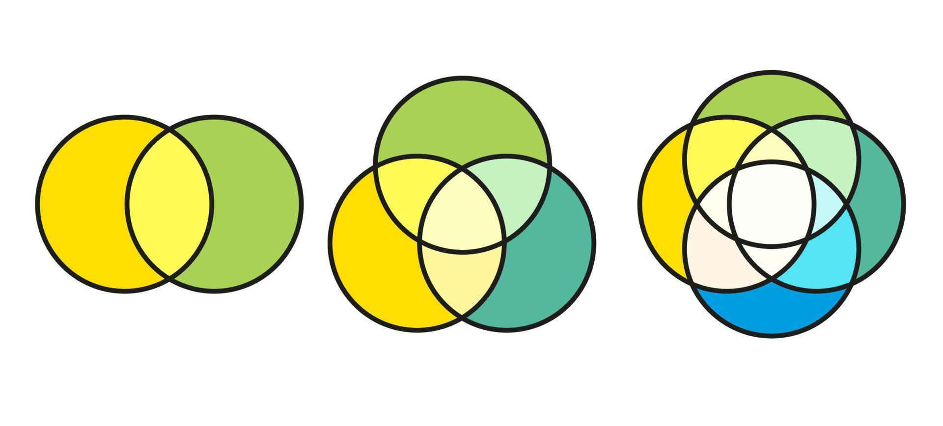 infografía de círculos de diagrama de venn vector