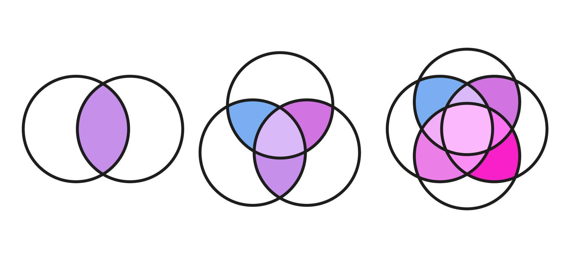 infografía de círculos de diagrama de venn vector