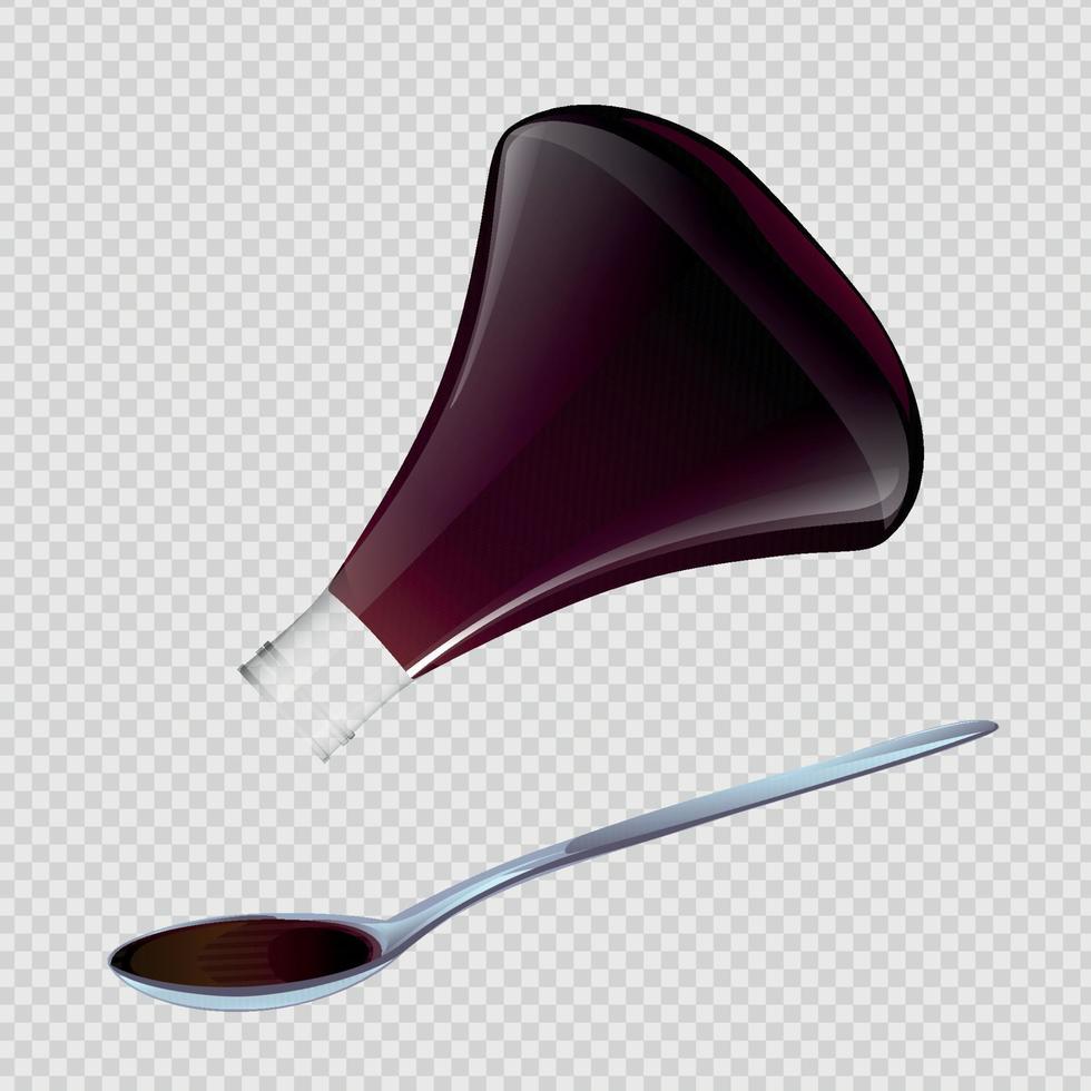 Soy asian sushi sauce in glass bottle. vector
