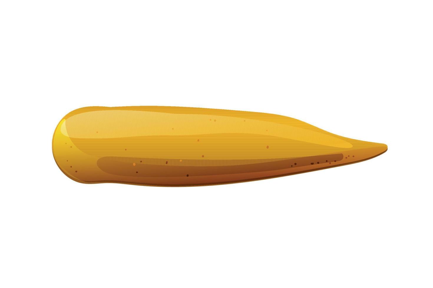 Mustard yellow stain. Dijon honey sauce cream. Vector design in cartoon style for food branding.